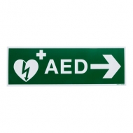 AED icon Sign arrow to the right (30x10 cm)