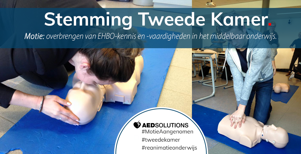 De Tweede Kamer neemt motie aan voor onderzoek reanimatieonderwijs en EHBO in het onderwijs