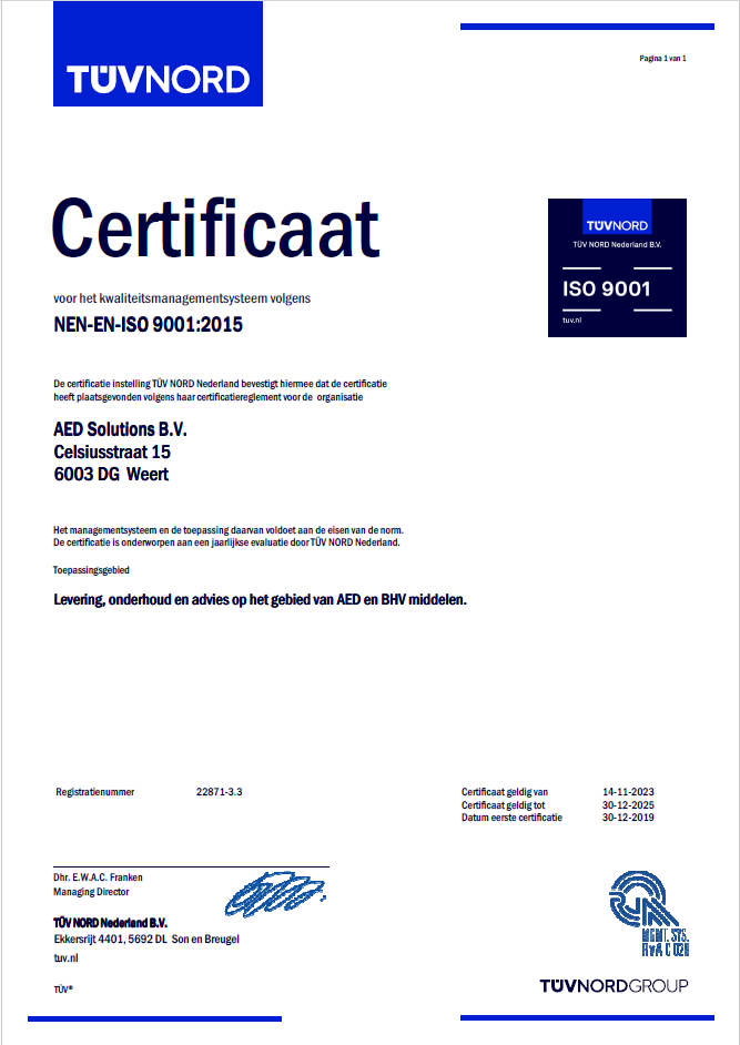 Proud of our ISO 9001 Certificate